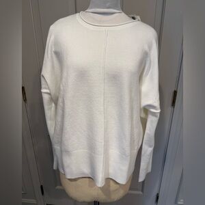 French Connection Women’s XL Winter White Crew Neck Sweater NEW NWT